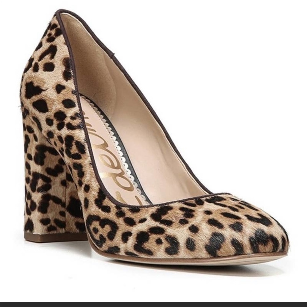 SALE Sam Edelman Leopard Print Block Heel 6 NEW